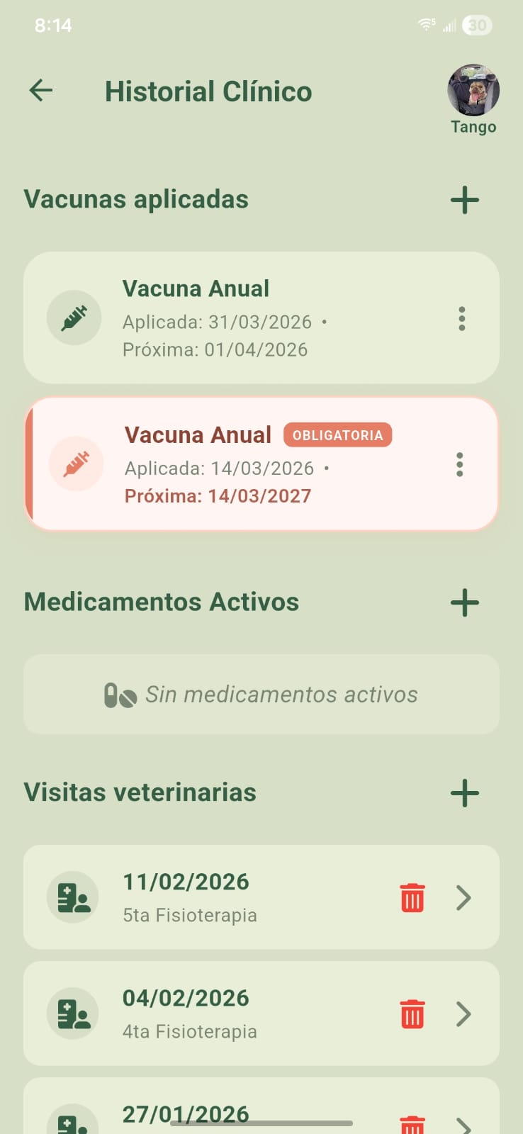 Historial Clínico de Mascota